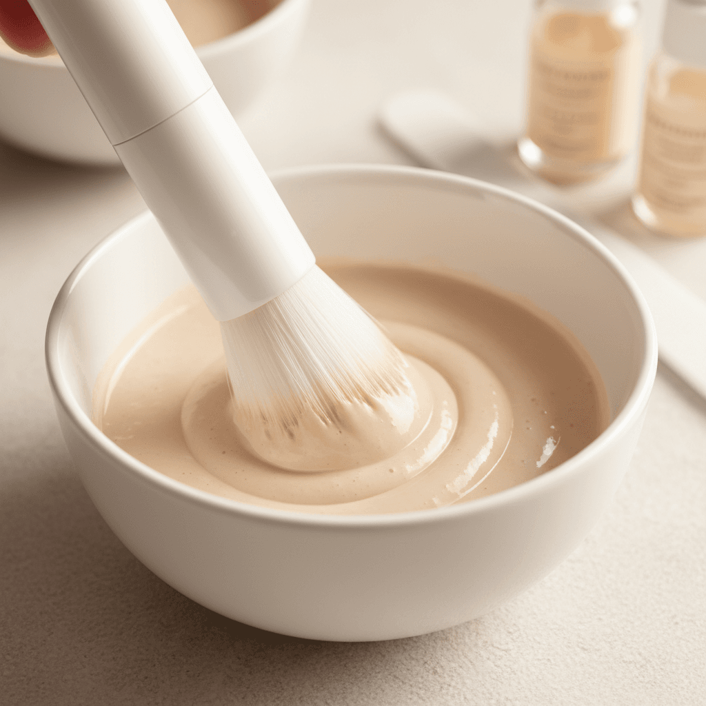 Soft mask powder being formulated