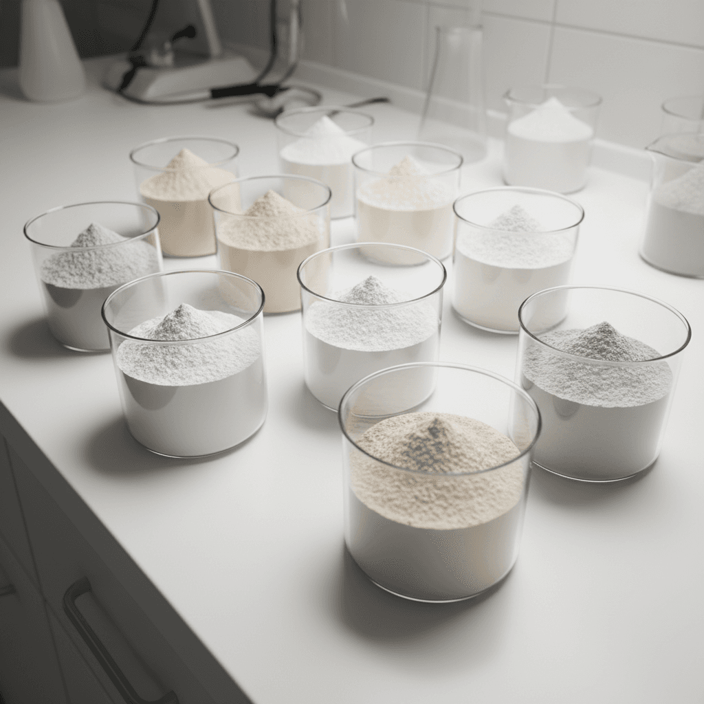 Soft mask powder product range in laboratory