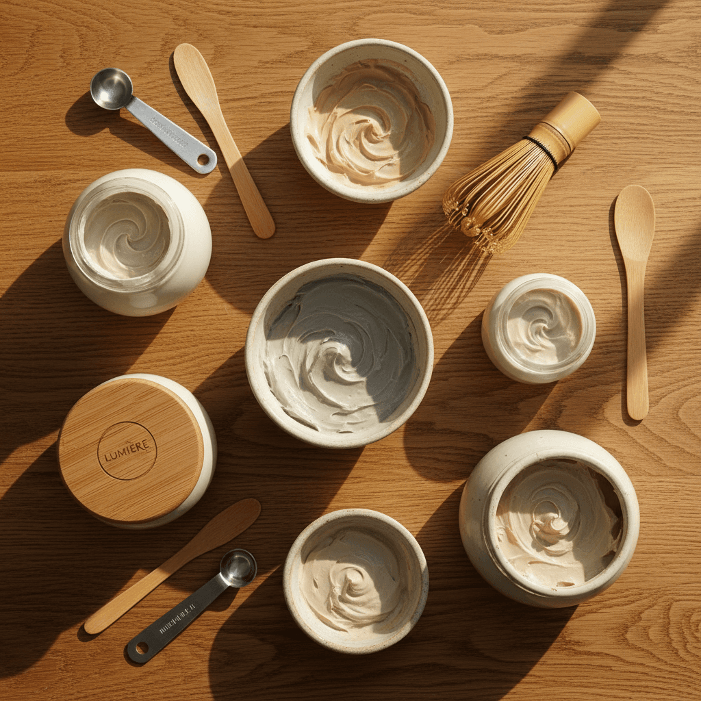 Prepared soft mask formulations in containers